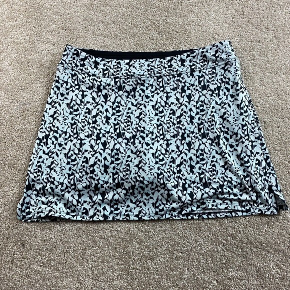 Tranquility Pants - Tranquility Athletic Workout Knit Floral Skort Skirt S Blue Stretch Golf Tennis